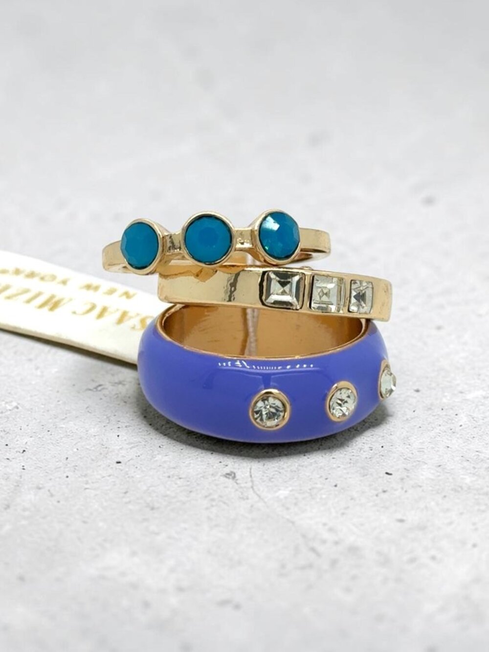 Isaac Mizrahi Gold-Tone Set of Three Rings